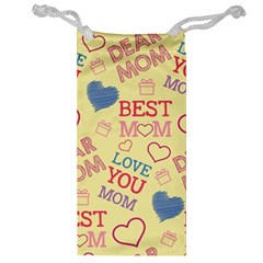 Love Mom Happy Mothers Day I Love Mom Graphic Pattern Jewelry Bag by Ravend