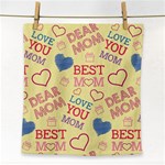 Love Mom Happy Mothers Day I Love Mom Graphic Pattern Face Towel Front