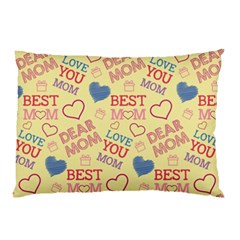 Love Mom Happy Mothers Day I Love Mom Graphic Pattern Pillow Case by Ravend