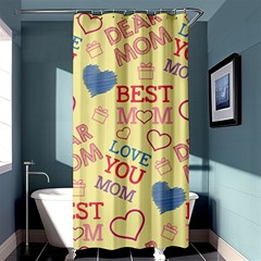 Love Mom Happy Mothers Day I Love Mom Graphic Pattern Shower Curtain 36  X 72  (stall)  by Ravend