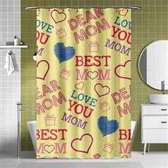 Love Mom Happy Mothers Day I Love Mom Graphic Pattern Shower Curtain 48  X 72  (small)  by Ravend