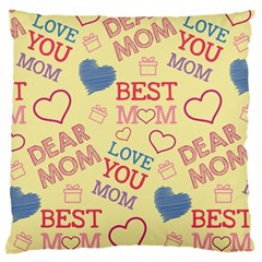 Love Mom Happy Mothers Day I Love Mom Graphic Pattern Large Cushion Case (one Side) by Ravend