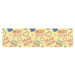 Love Mom Happy Mothers Day I Love Mom Graphic Pattern Oblong Satin Scarf (16  X 60 ) by Ravend