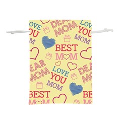 Love Mom Happy Mothers Day I Love Mom Graphic Pattern Lightweight Drawstring Pouch (m) by Ravend