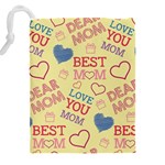 Love Mom Happy Mothers Day I Love Mom Graphic Pattern Drawstring Pouch (4XL) Back