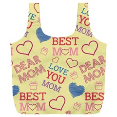 Love Mom Happy Mothers Day I Love Mom Graphic Pattern Full Print Recycle Bag (xxxl) by Ravend