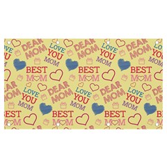 Love Mom Happy Mothers Day I Love Mom Graphic Pattern Banner And Sign 7  X 4  by Ravend