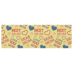 Love Mom Happy Mothers Day I Love Mom Graphic Pattern Banner And Sign 9  X 3  by Ravend