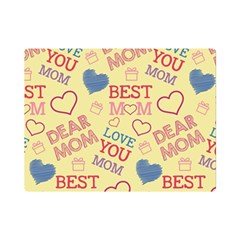 Love Mom Happy Mothers Day I Love Mom Graphic Pattern One Side Premium Plush Fleece Blanket (mini)