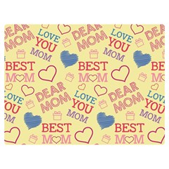 Love Mom Happy Mothers Day I Love Mom Graphic Pattern One Side Premium Plush Fleece Blanket (extra Small) by Ravend