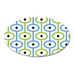 Geometric Pattern Eye Pattern Eyes Eye Print Oval Magnet by Ravend