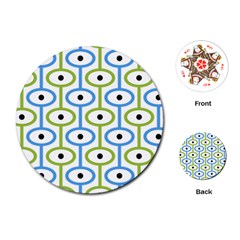 Geometric Pattern Eye Pattern Eyes Eye Print Playing Cards Single Design (round)