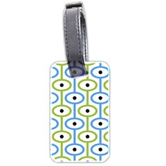 Geometric Pattern Eye Pattern Eyes Eye Print Luggage Tag (two Sides) by Ravend