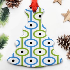 Geometric Pattern Eye Pattern Eyes Eye Print Ornament (christmas Tree)  by Ravend