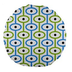 Geometric Pattern Eye Pattern Eyes Eye Print Large 18  Premium Flano Round Cushions by Ravend