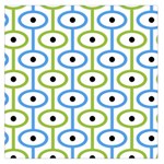 Geometric Pattern Eye Pattern Eyes Eye Print Square Satin Scarf (36  x 36 ) Front