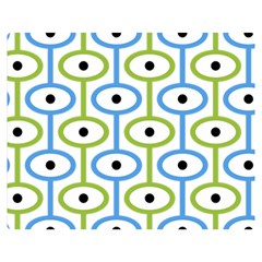 Geometric Pattern Eye Pattern Eyes Eye Print One Side Premium Plush Fleece Blanket (medium)