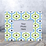 Geometric Pattern Eye Pattern Eyes Eye Print White Tabletop Photo Frame 4 x6  Front