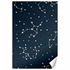 Constellation Stars Art Pattern Design Wallpaper Canvas 24  X 36  by Ravend