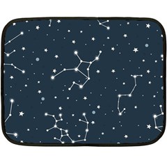 Constellation Stars Art Pattern Design Wallpaper Fleece Blanket (mini) by Ravend