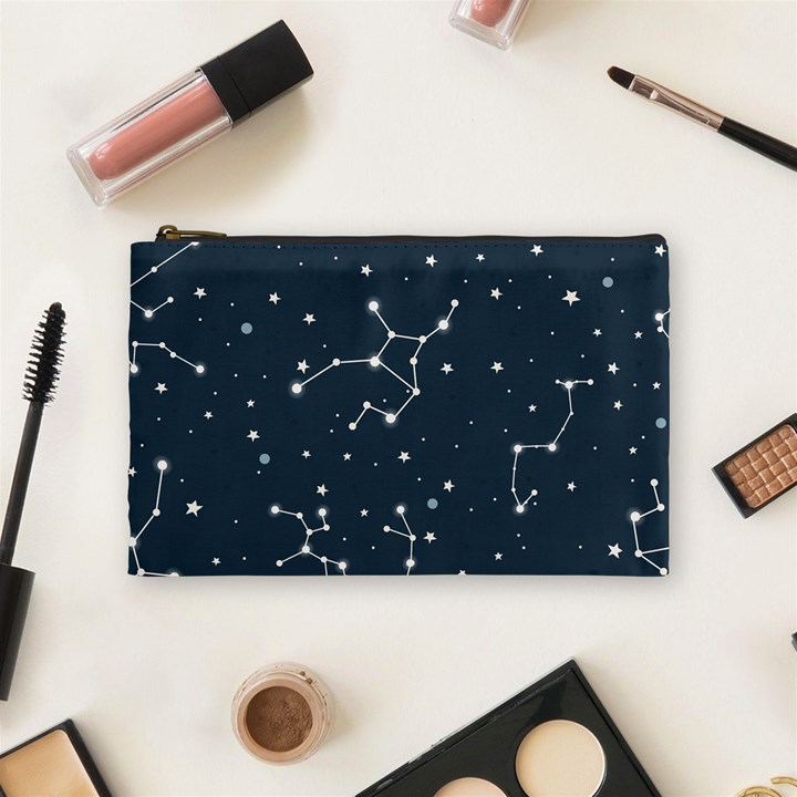 Constellation Stars Art Pattern Design Wallpaper Cosmetic Bag (Medium)