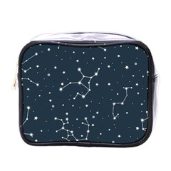 Constellation Stars Art Pattern Design Wallpaper Mini Toiletries Bag (one Side) by Ravend