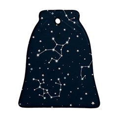 Constellation Stars Art Pattern Design Wallpaper Bell Ornament (two Sides) by Ravend