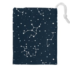 Constellation Stars Art Pattern Design Wallpaper Drawstring Pouch (4xl) by Ravend