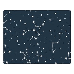 Constellation Stars Art Pattern Design Wallpaper One Side Premium Plush Fleece Blanket (large) by Ravend