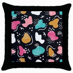 Art Patterns Design Wallpaper Background Print Throw Pillow Case (black) by Ravend