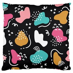 Art Patterns Design Wallpaper Background Print Large Cushion Case (one Side) by Ravend