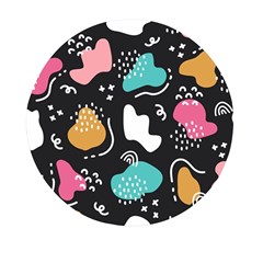 Art Patterns Design Wallpaper Background Print Mini Round Pill Box (pack Of 3) by Ravend