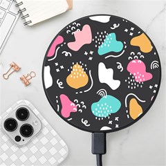 Art Patterns Design Wallpaper Background Print Wireless Fast Charger(black)