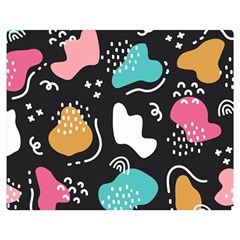 Art Patterns Design Wallpaper Background Print One Side Premium Plush Fleece Blanket (medium)