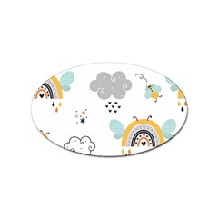 Art Pattern Design Wallpaper Background Print Sticker Oval (10 Pack) by Ravend