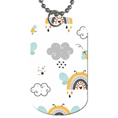 Art Pattern Design Wallpaper Background Print Dog Tag (two Sides)