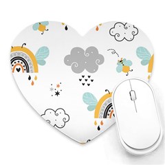 Art Pattern Design Wallpaper Background Print Heart Mousepad by Ravend