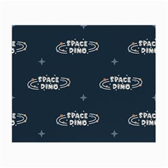 Space Dino Art Pattern Design Wallpaper Background Small Glasses Cloth (2 Sides) by Ravend