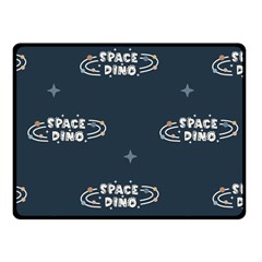 Space Dino Art Pattern Design Wallpaper Background One Side Fleece Blanket (small) by Ravend