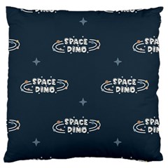 Space Dino Art Pattern Design Wallpaper Background Large Premium Plush Fleece Cushion Case (one Side) by Ravend