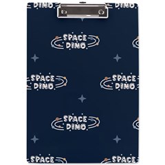 Space Dino Art Pattern Design Wallpaper Background A4 Acrylic Clipboard by Ravend