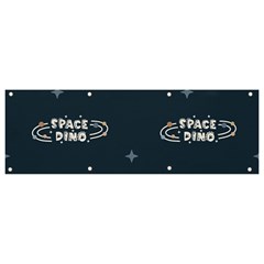 Space Dino Art Pattern Design Wallpaper Background Banner And Sign 9  X 3  by Ravend