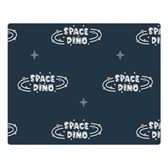 Space Dino Art Pattern Design Wallpaper Background One Side Premium Plush Fleece Blanket (large)