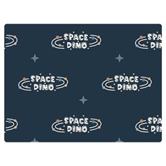 Space Dino Art Pattern Design Wallpaper Background One Side Premium Plush Fleece Blanket (extra Small)