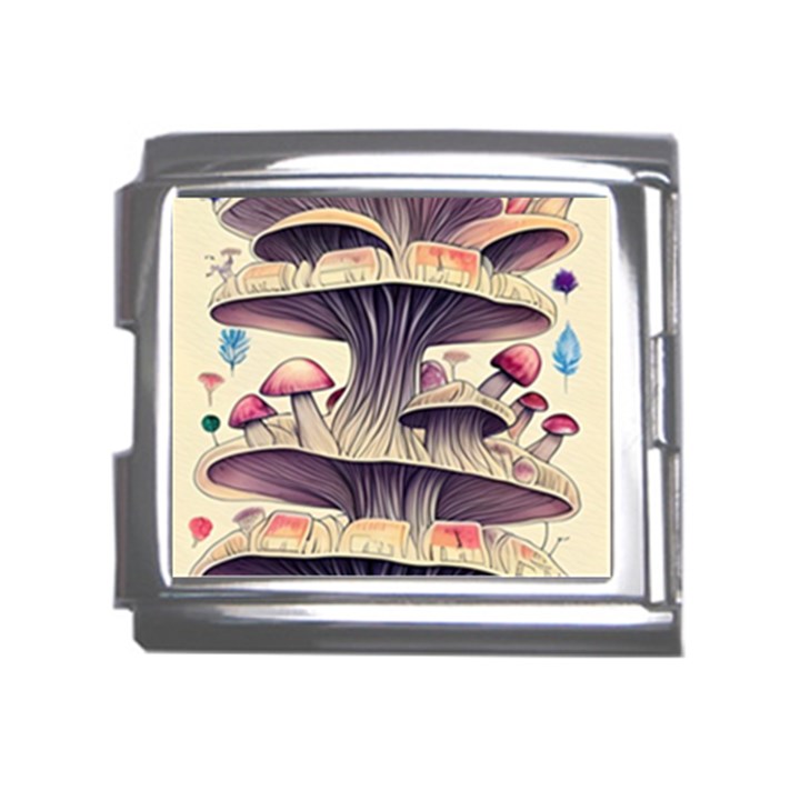 Magicians  Choice Mushroom Spellcharms Mega Link Italian Charm (18mm)