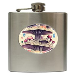 Magicians  Choice Mushroom Spellcharms Hip Flask (6 Oz) by GardenOfOphir