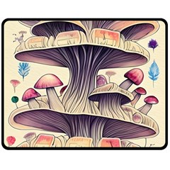 Magicians  Choice Mushroom Spellcharms One Side Fleece Blanket (medium) by GardenOfOphir