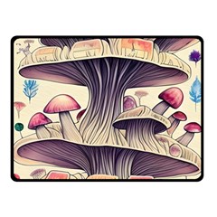 Magicians  Choice Mushroom Spellcharms One Side Fleece Blanket (small) by GardenOfOphir