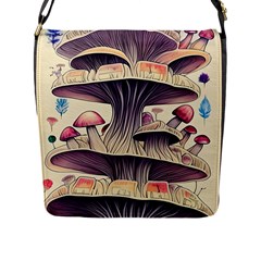 Magicians  Choice Mushroom Spellcharms Flap Closure Messenger Bag (l) by GardenOfOphir