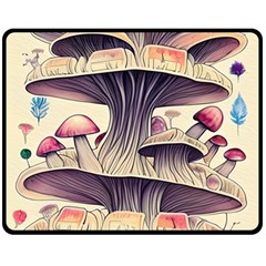 Magicians  Choice Mushroom Spellcharms Fleece Blanket (medium) by GardenOfOphir